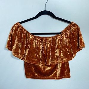 Forever 21 Velvet Crop Top